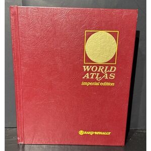 RAND MCNALLY World Atlas - Imperial Edition 1972 Hardcover Book Reference